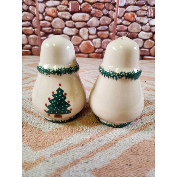 Vintage Christmas Tree Candlesticks/ Salt Pepper Shakers - Picture 14 of 14